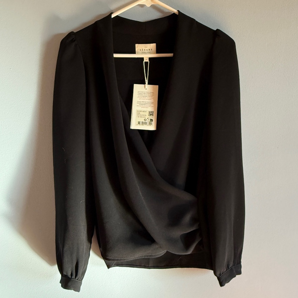 Sezane ABÉLIA BLOUSE Black